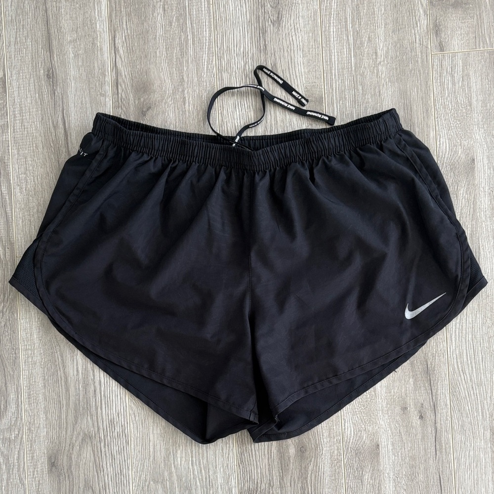 Nike Women’s Black Athletic Running Shorts with Reflective Swoosh